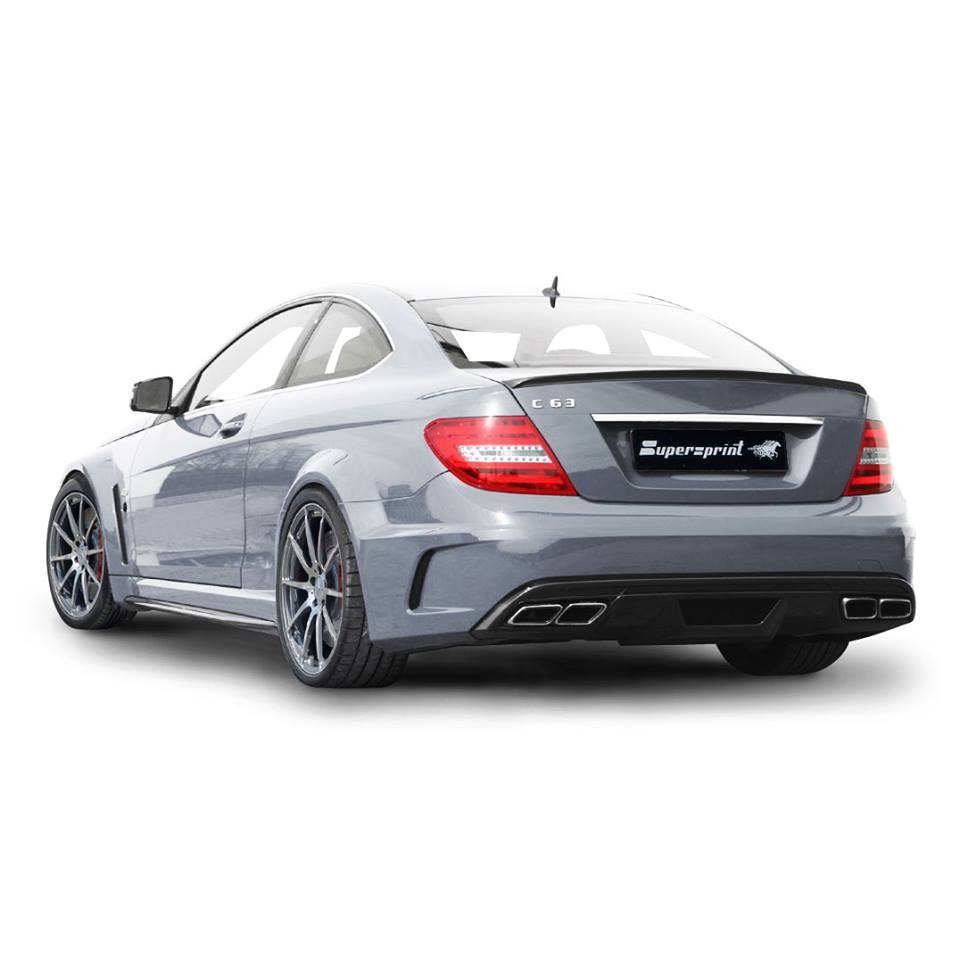 Supersprint Auspuff für MERCEDES C204 C63 AMG Coupè V8 Black Series (517 PS) 2011 ->