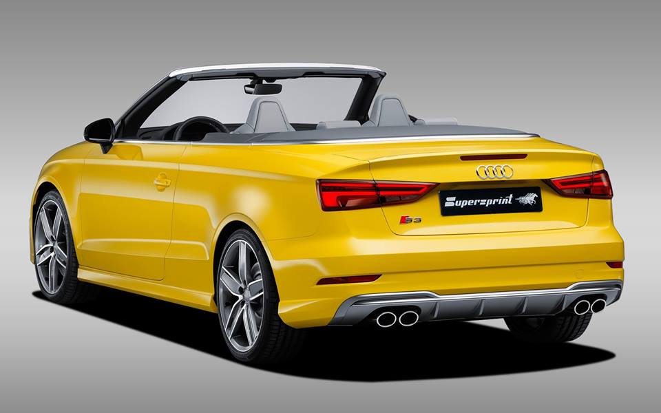 Supersprint Auspuff für AUDI A3 S3 8V Cabrio QUATTRO 2.0 TFSI (310 Hp) 2016 -> (mit Klappe)