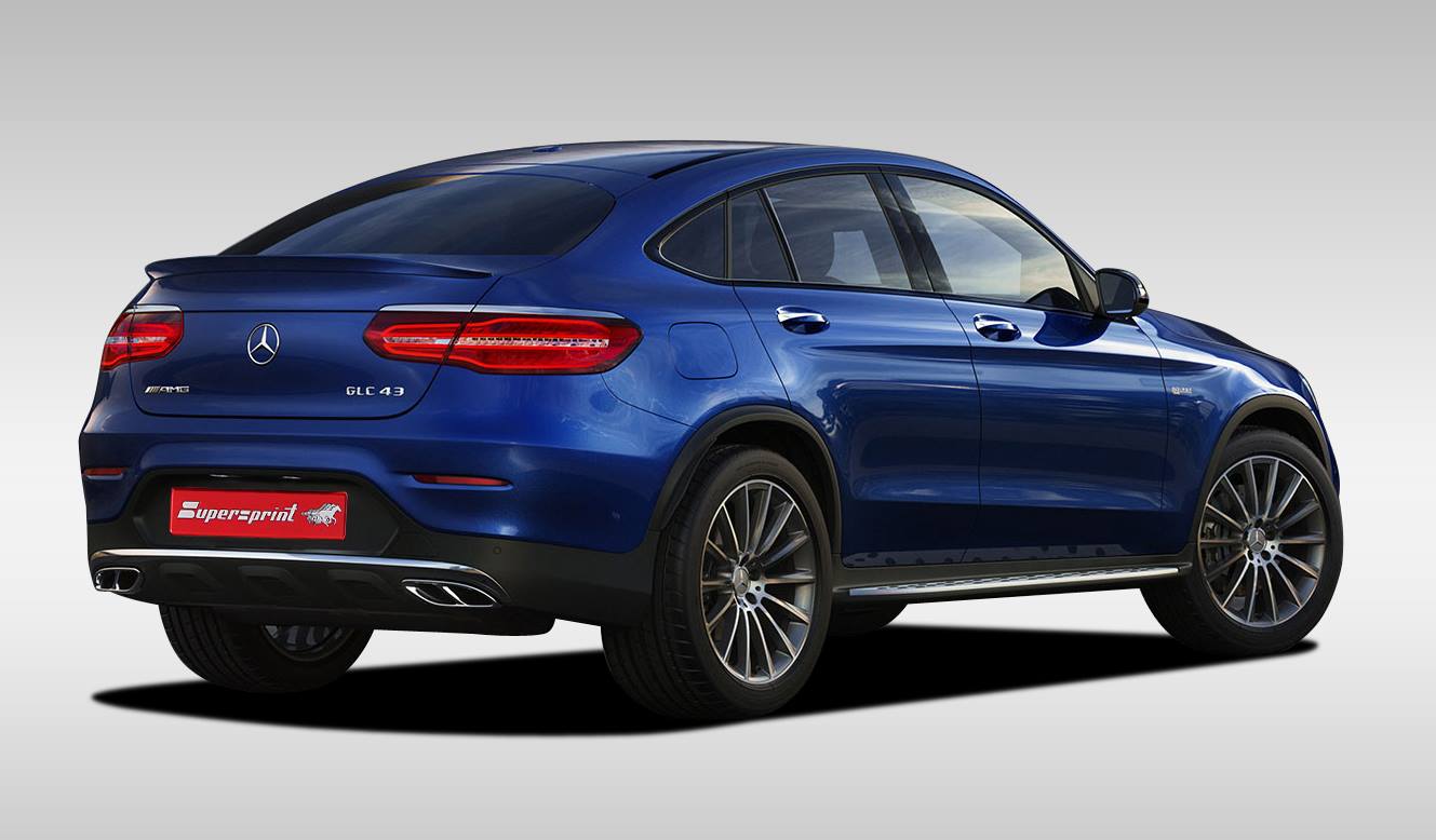 Supersprint Auspuff für Mercedes-AMG C253 GLC 43 Coupè 4-Matic (3.0i V6 Bi-Turbo 367 PS) 2016 ->