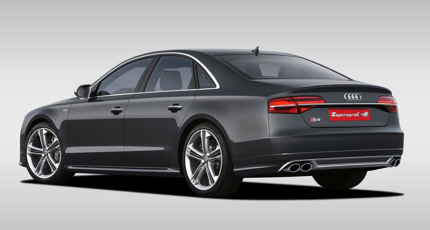 Supersprint Auspuff für AUDI S8 QUATTRO Facelift 4.0 TFSI V8 (520 PS) 2015 -> 2017