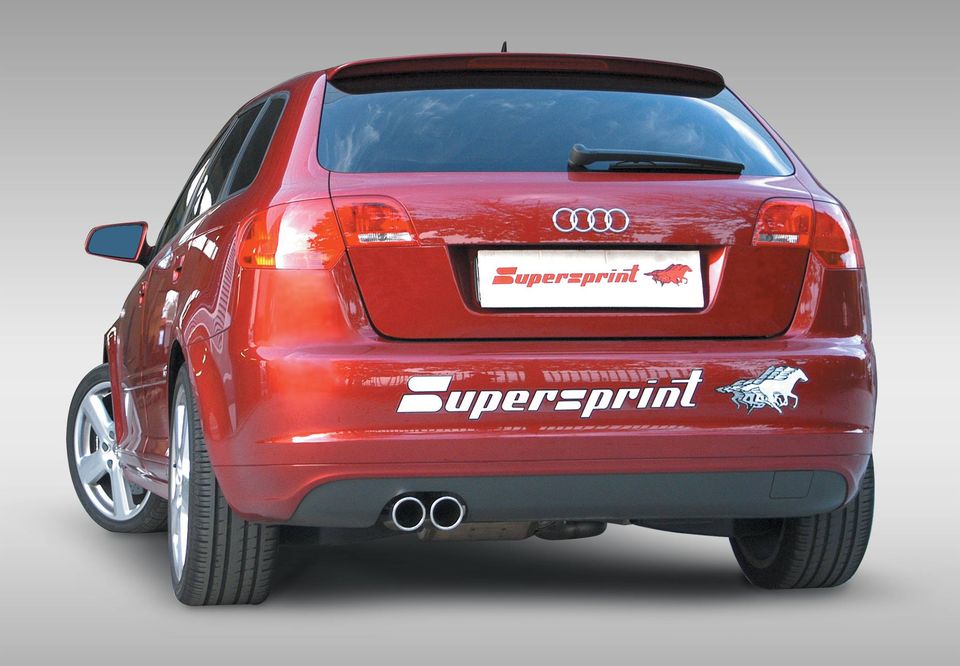Supersprint Auspuff für AUDI A3 8P Sportback QUATTRO 3.2i VR6 (250 PS) '04 ->