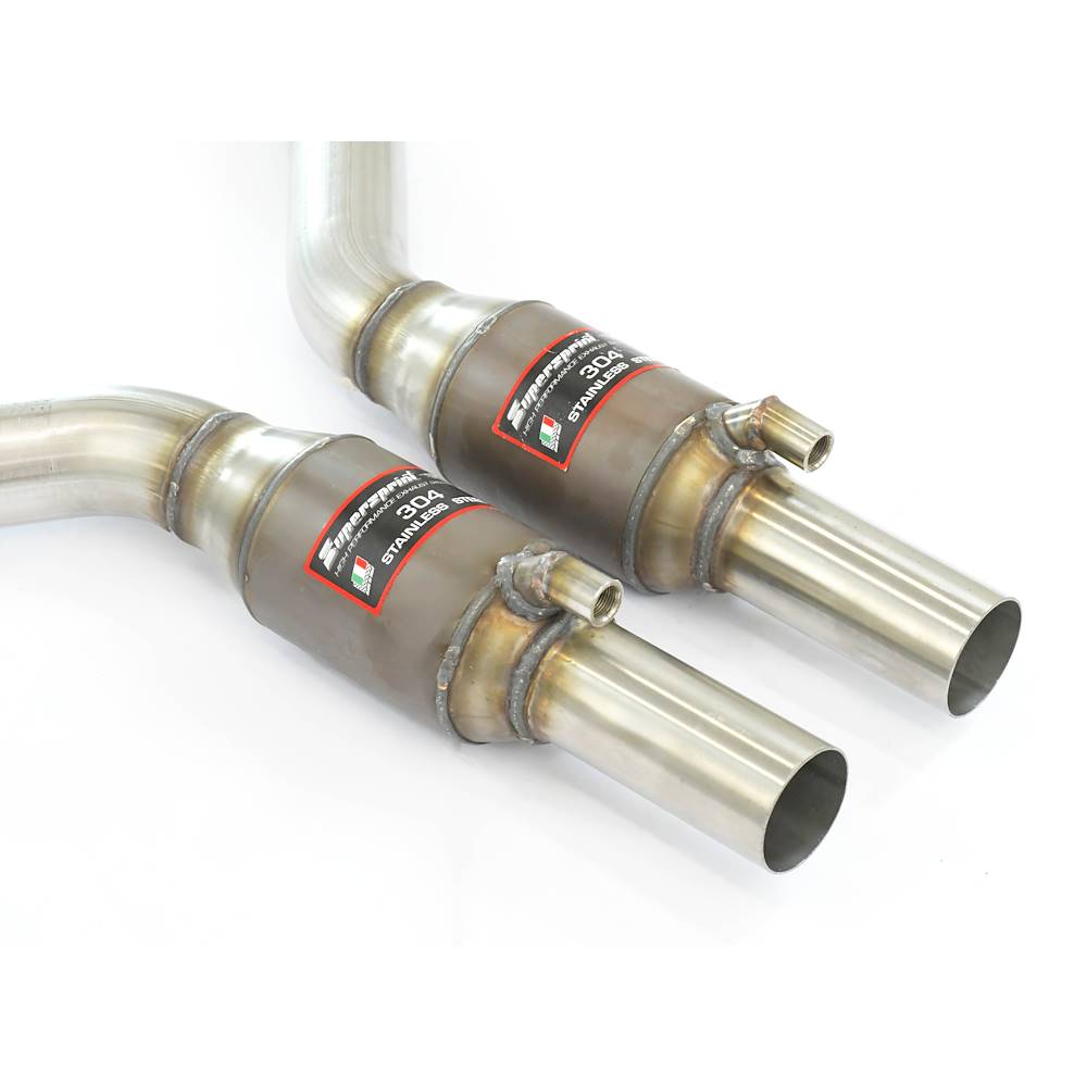 Front exhaust with Metallic catalytic converter right + left