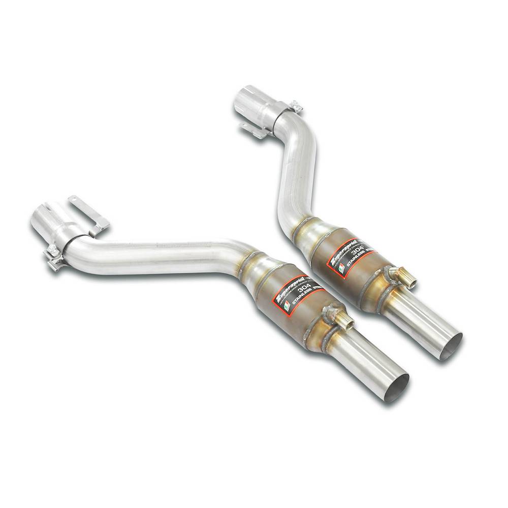 Front exhaust with Metallic catalytic converter right + left