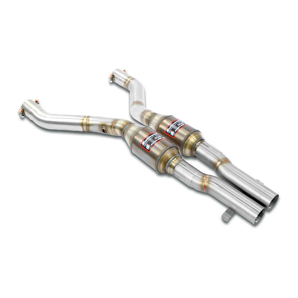 Front exhaust with Metallic catalytic right + left 100 CPSI