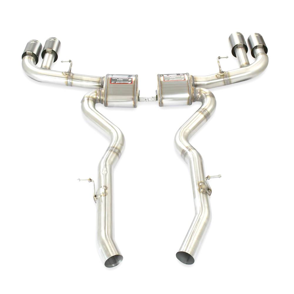 Rear exhaust Race Right OO90 + Left OO90 Gun Metal Grey