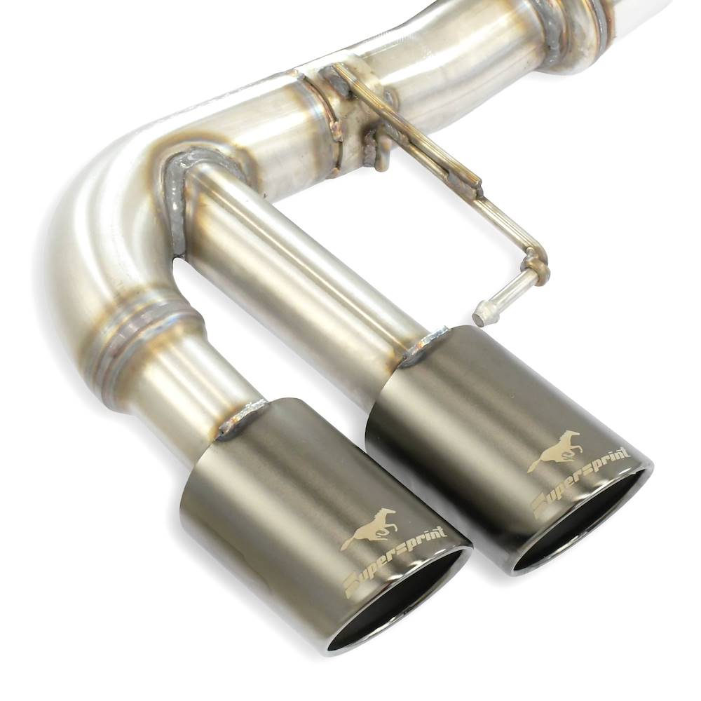 Rear exhaust Race Right OO90 + Left OO90 Gun Metal Grey