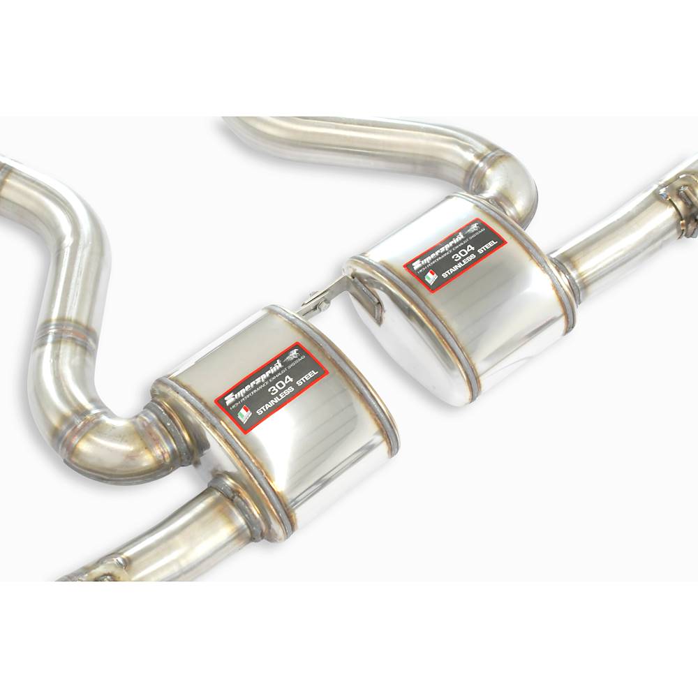 Rear exhaust Race Right OO90 + Left OO90 Gun Metal Grey