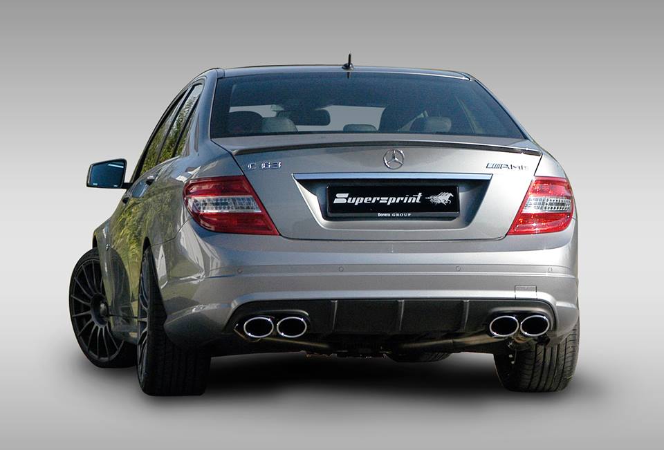 Supersprint Auspuff für MERCEDES W204 C63 AMG V8 Performance (Limousine + S.W. - M156 - 487 PS) 2010 ->
