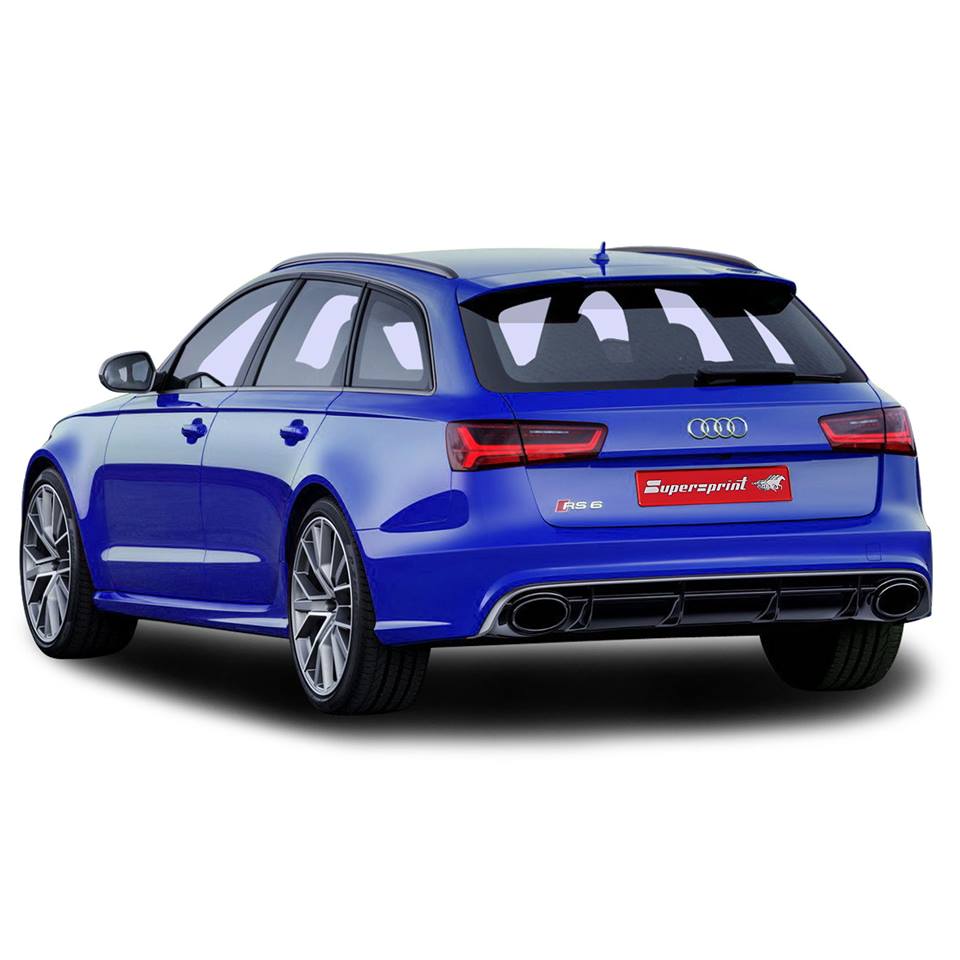 Supersprint Auspuff für AUDI RS6 C7 4G Performance Facelift (Limousine + Avant) 4.0 TFSi (605 PS) 2015 -> 2018 (mit klappe)