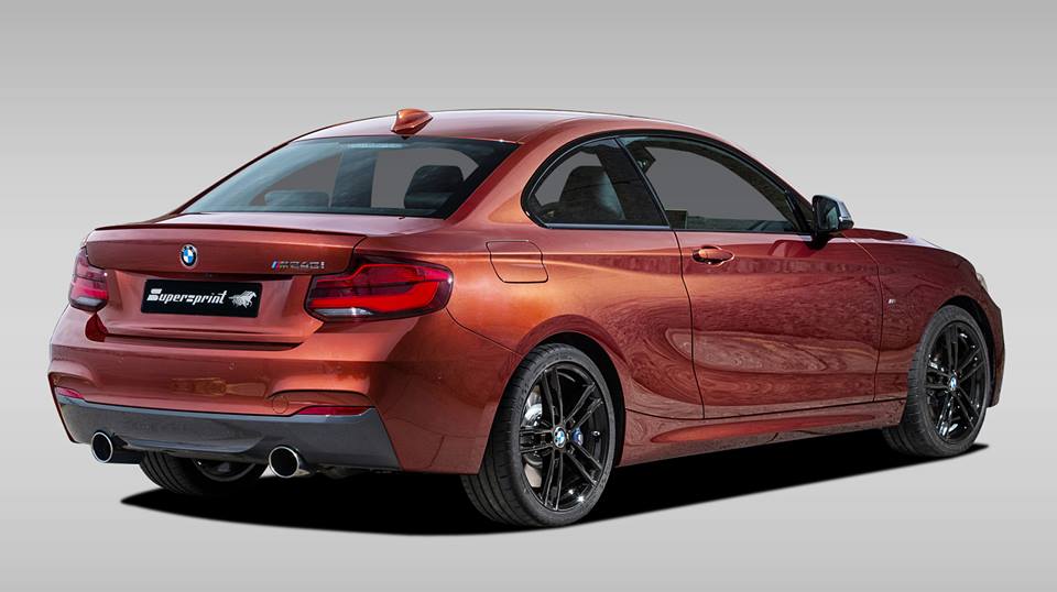 Supersprint Auspuff für BMW F22 LCI M240i (340 PS) 2017 -> (mit klappe)