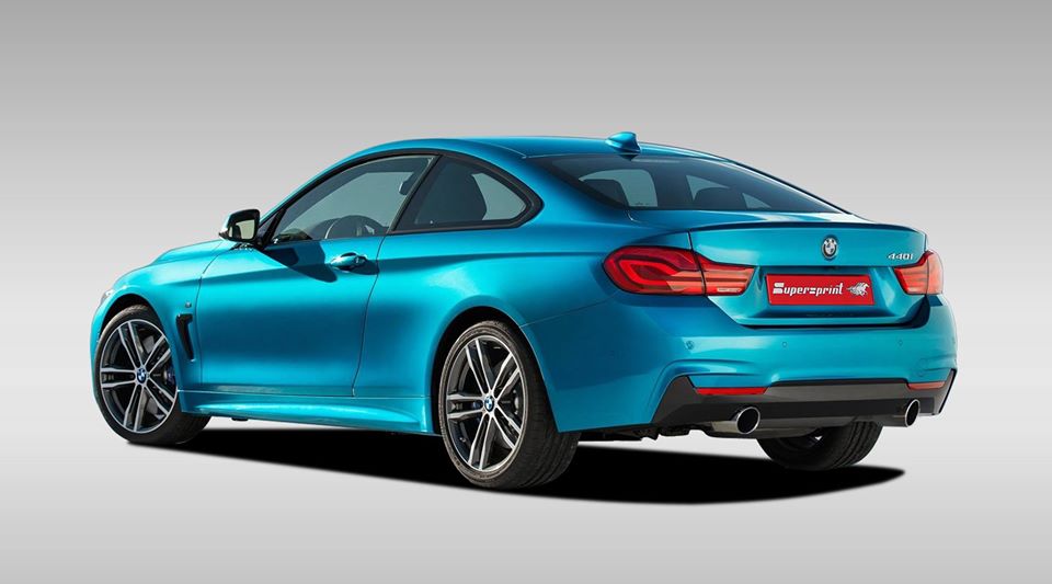 Supersprint Auspuff für BMW F32 LCI Coupè 440i (326 PS) 2015 -> (mit klappe)
