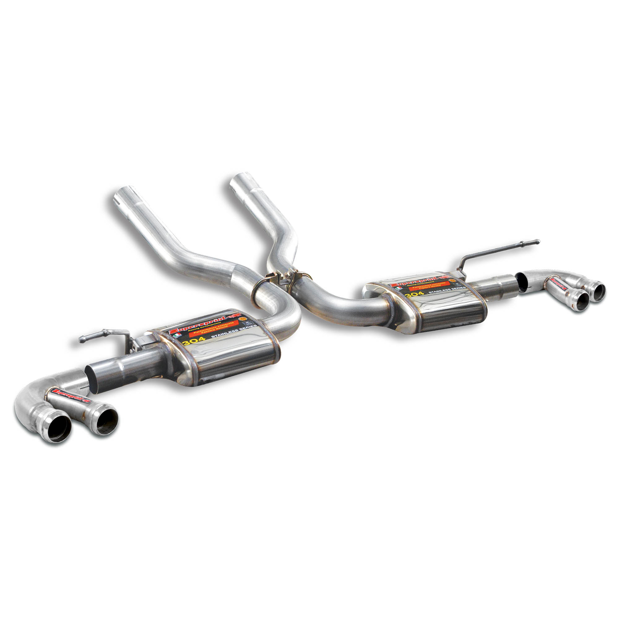 Silencieux arrière Racing Droite - Gauche + raccord Y-Pipe pour sorties d'origine