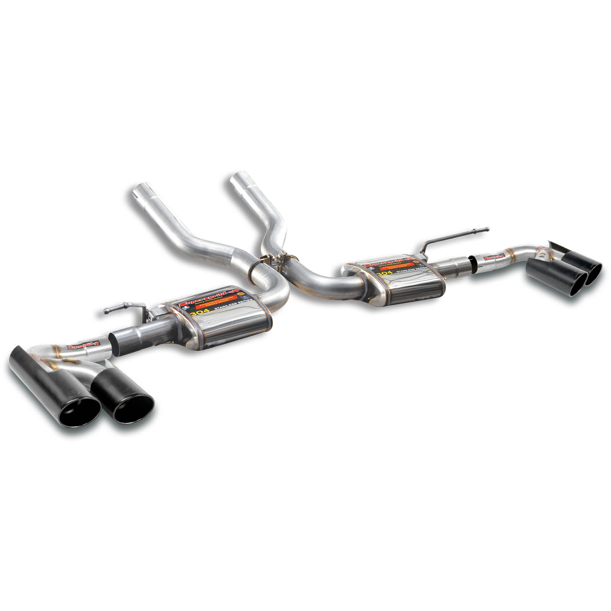 Rear exhaust Racing Right - Left OO100 Gun Metal Grey
