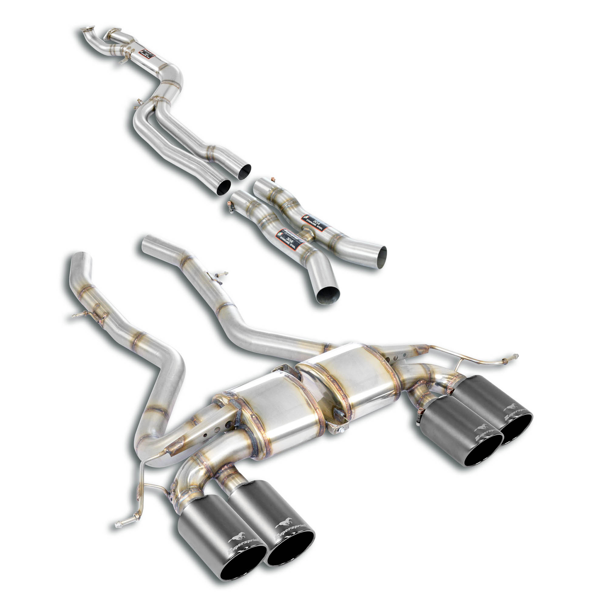 J-Pipe Race Package - complete Deletes the secondary catalytics + OPFs  + mid resonator