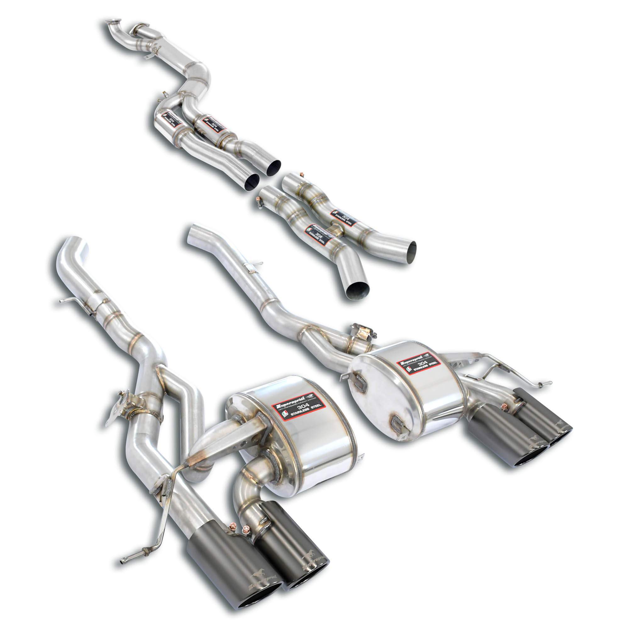 J-Pipe Touring Package with valves - complete Deletes the secondary catalytics + OPFs  + mid resonator