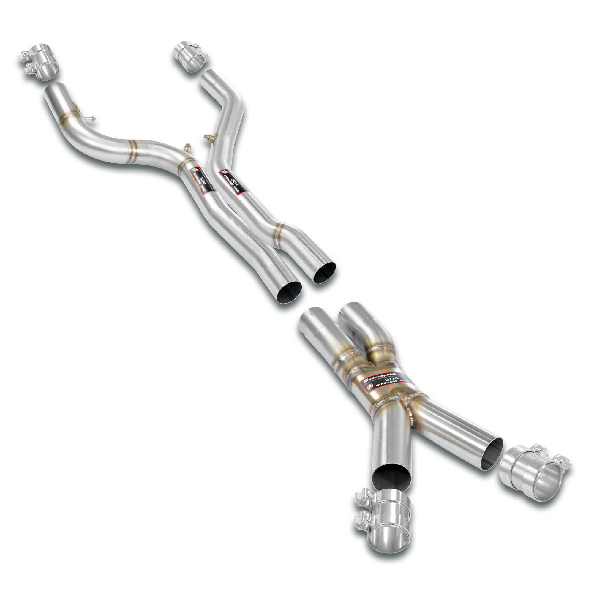 X-Pipe Package (Delete the OPF - mid resonator) For the Std - OEM rear muffler