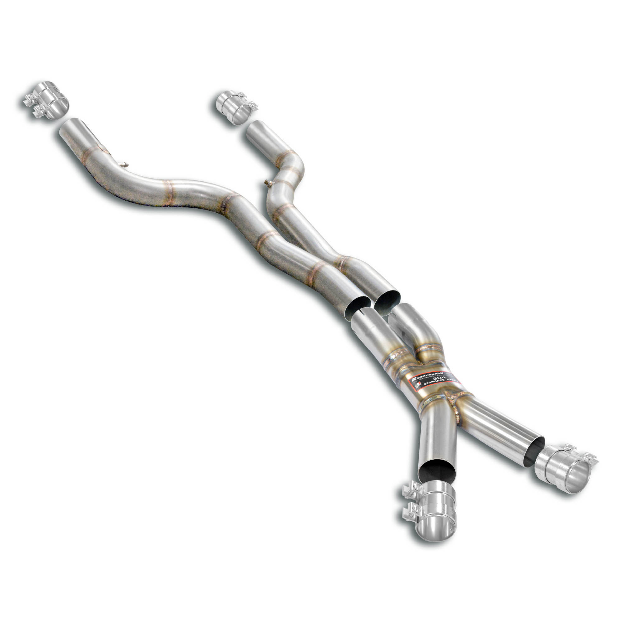 X-Pipe package Deletes the Stock resonators California emission compliant Mid section