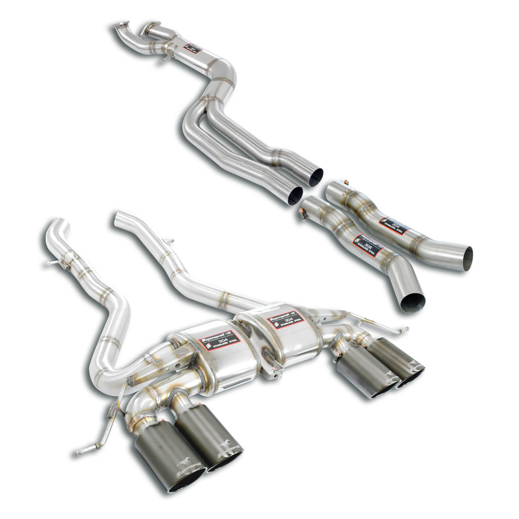 J-Pipe Race Package - complete Deletes the secondary catalytics + OPFs  + mid resonator