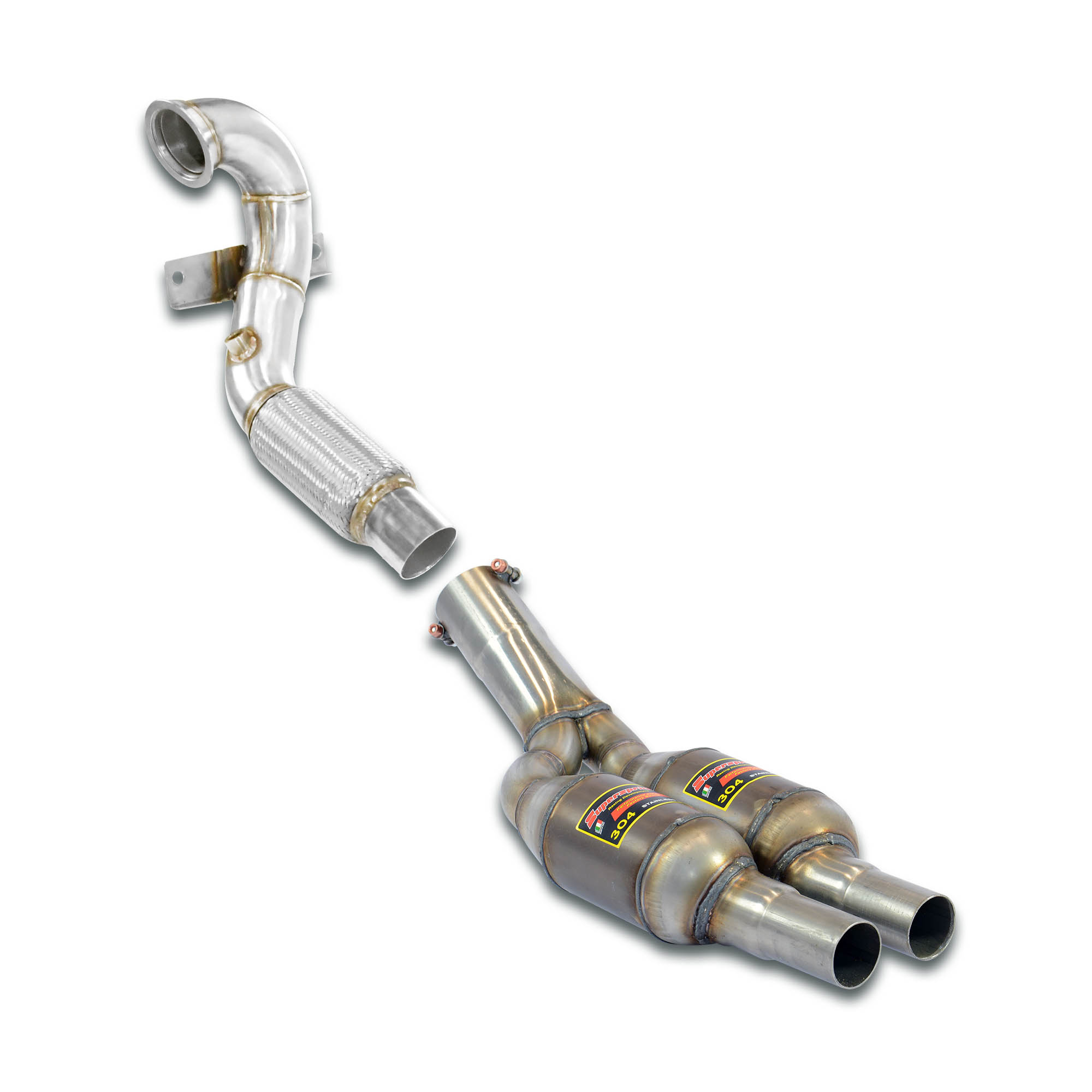 Turbo downpipe mit Sport Metallkatalysator Rechts - Links