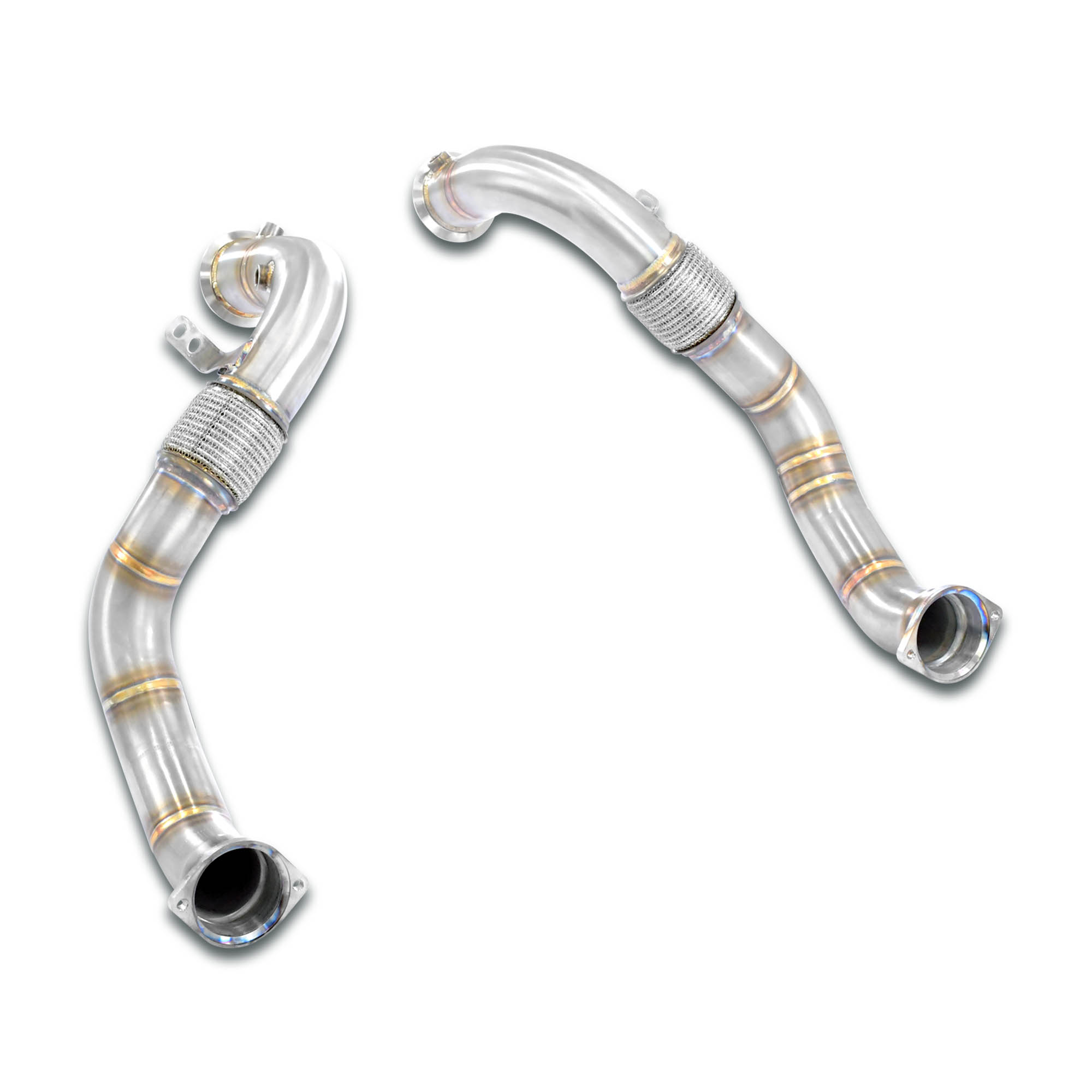 Turbo Descente tube Droite - Gauche  (Remplace le catalyseur primaire et secondaire) Compatible avec le catalyseurs tertiaires d'origine