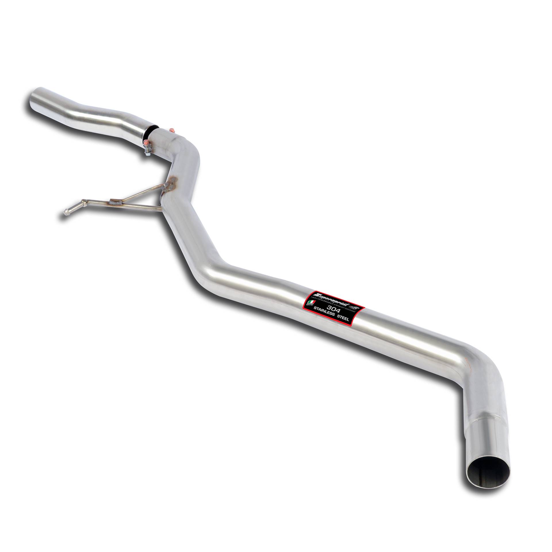 Tube central + pattes de fixation (remplace le silencieux central d'origine)