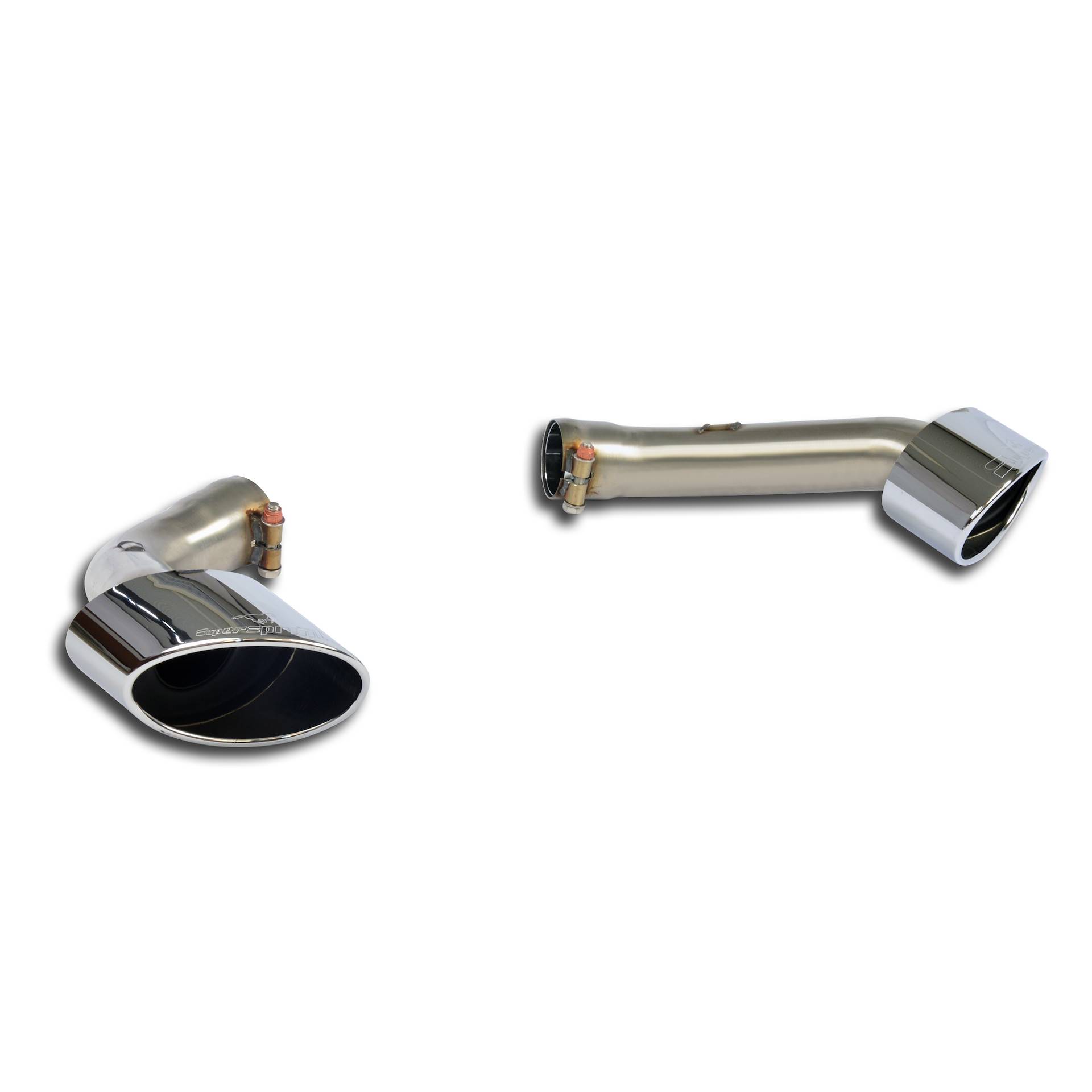 Kit colas de escape derecha-izquierda 150x105 (Para paragolpes OEM)