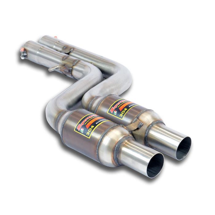Front Metallic catalytic converter right - left