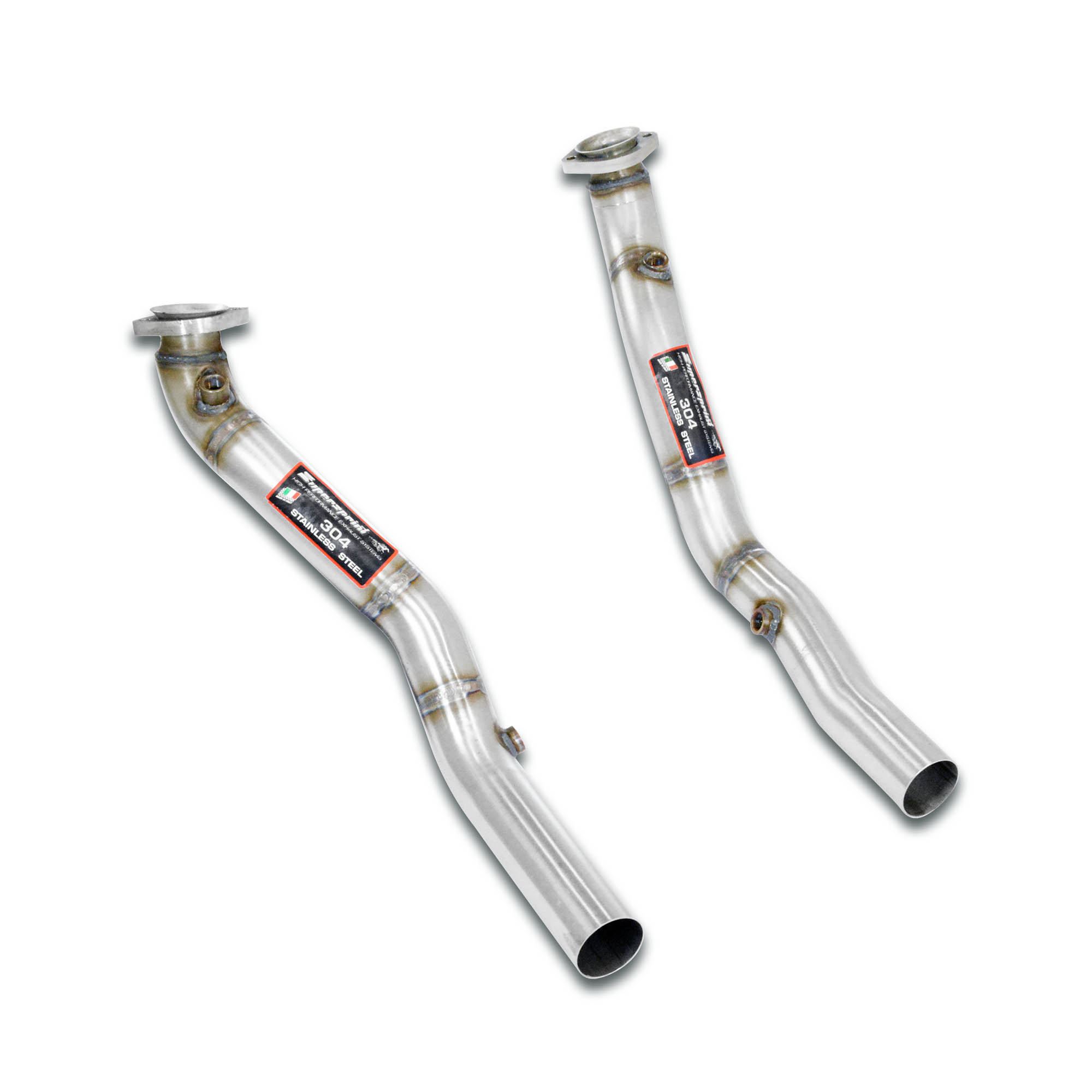 Downpipe kit Right + Left for the stock manifold   (Left and right hand drive)