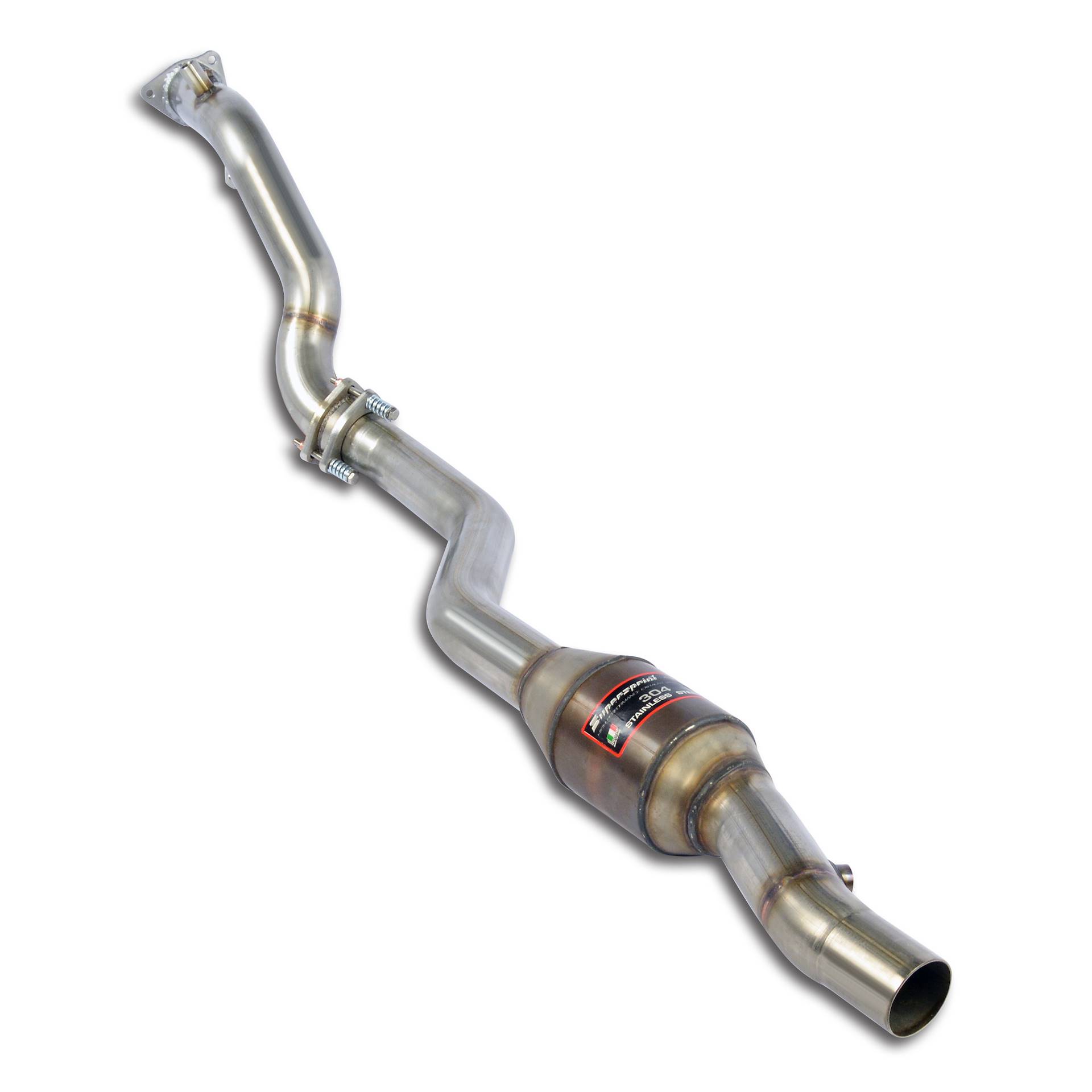 Downpipe +  Catalyseur métallique Droite