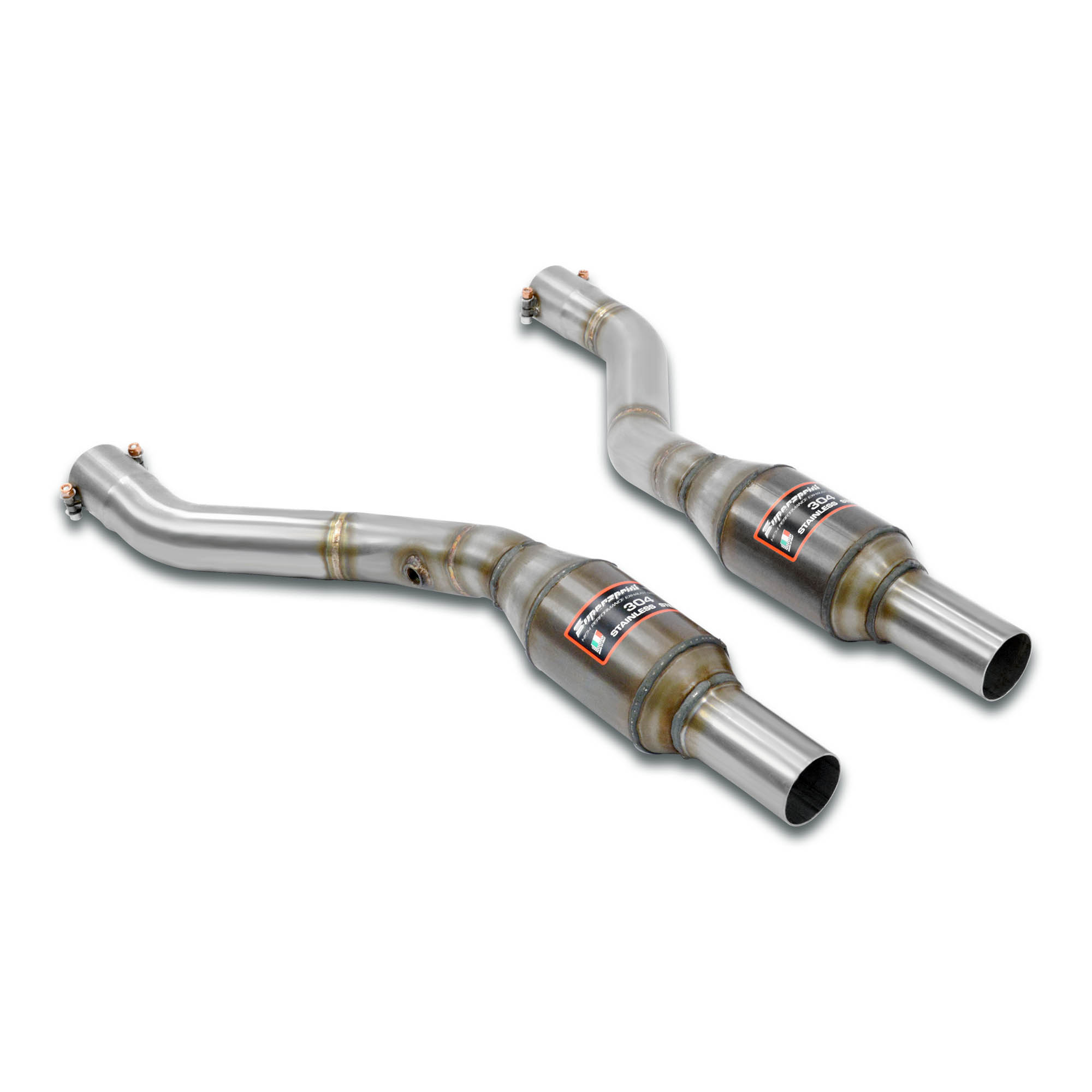 Front exhaust Right - Left with  Metallic catalytic converter