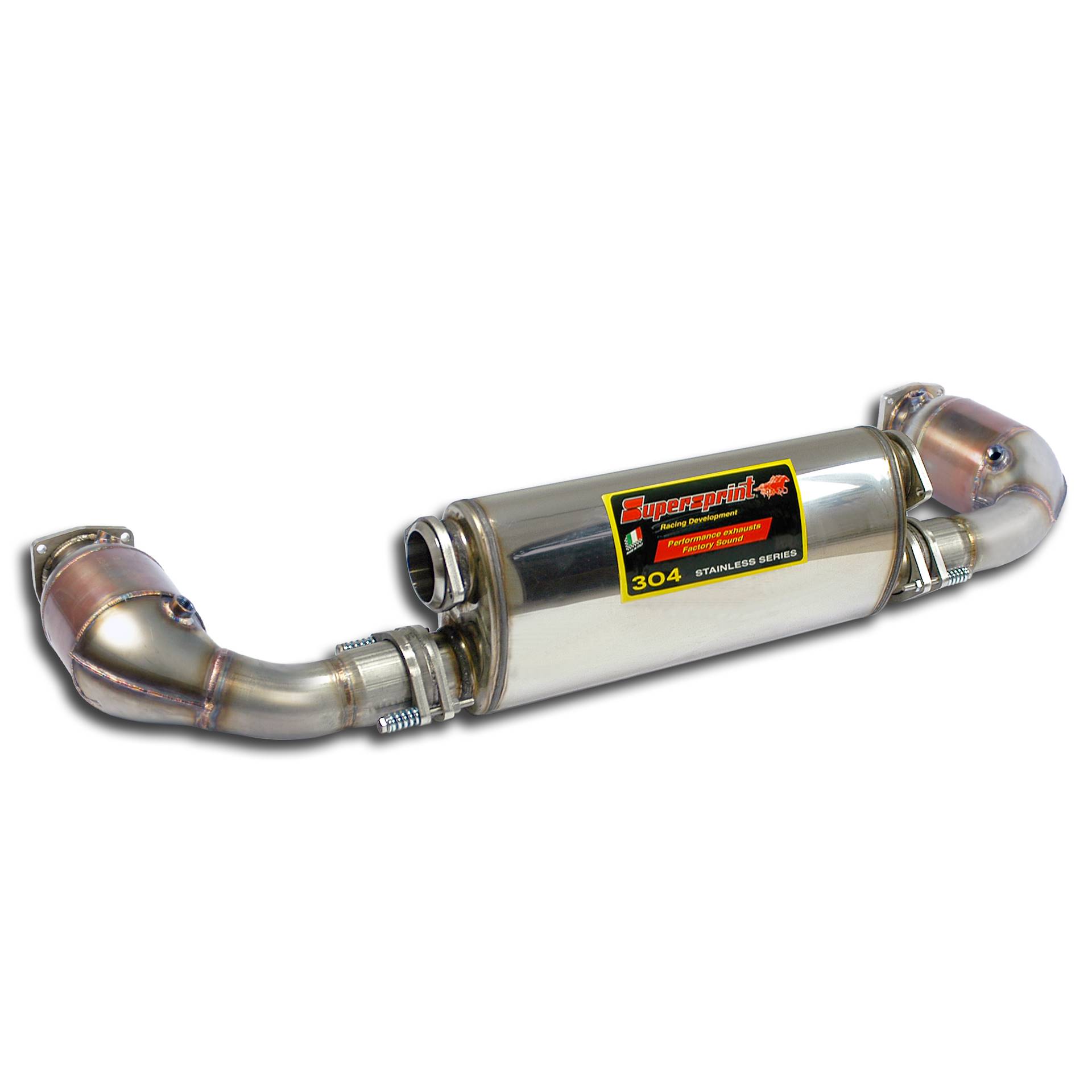 Rear exhaust Right - Left Sport + Metallic catalytic converters