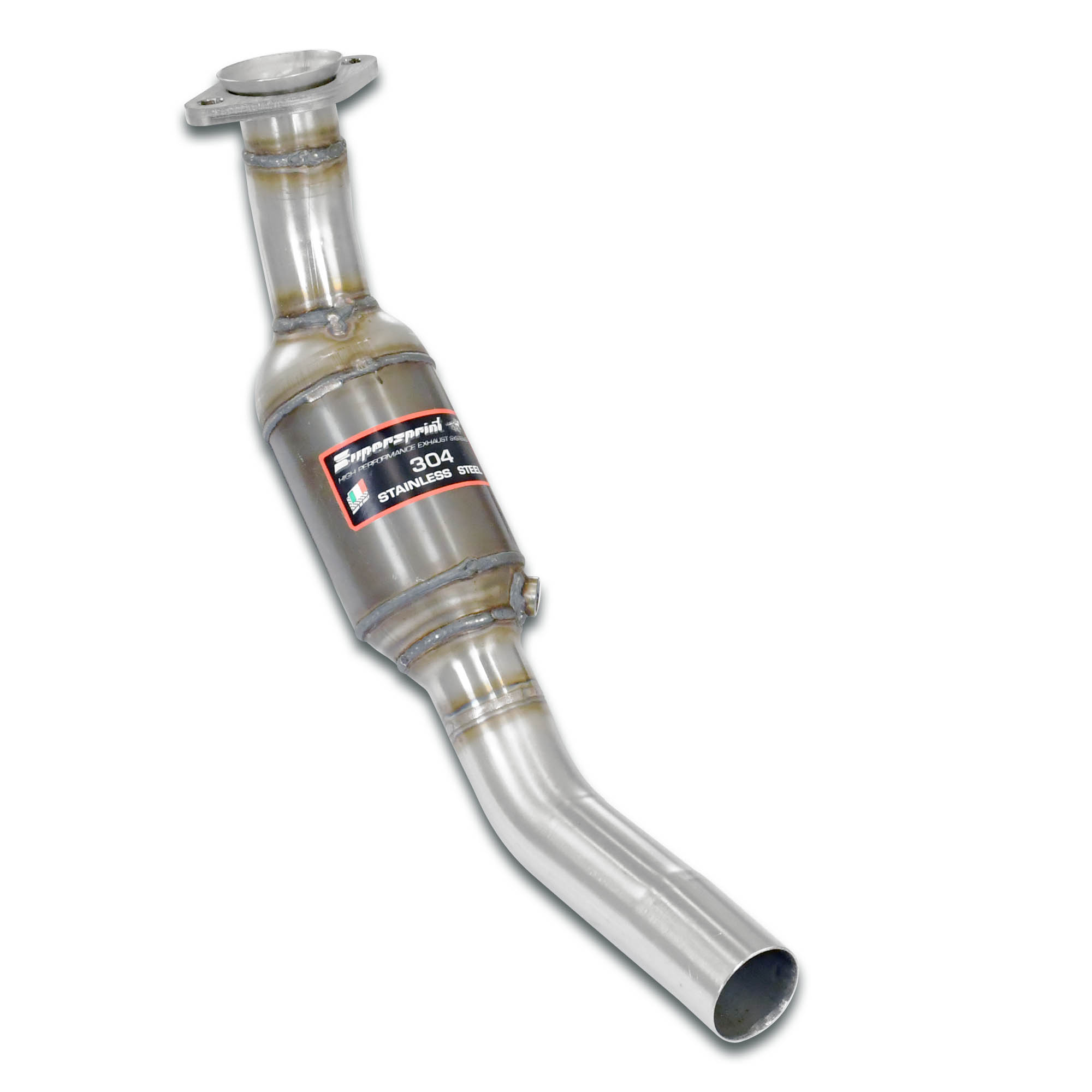 Downpipe Left with  Metallic catalytic converter