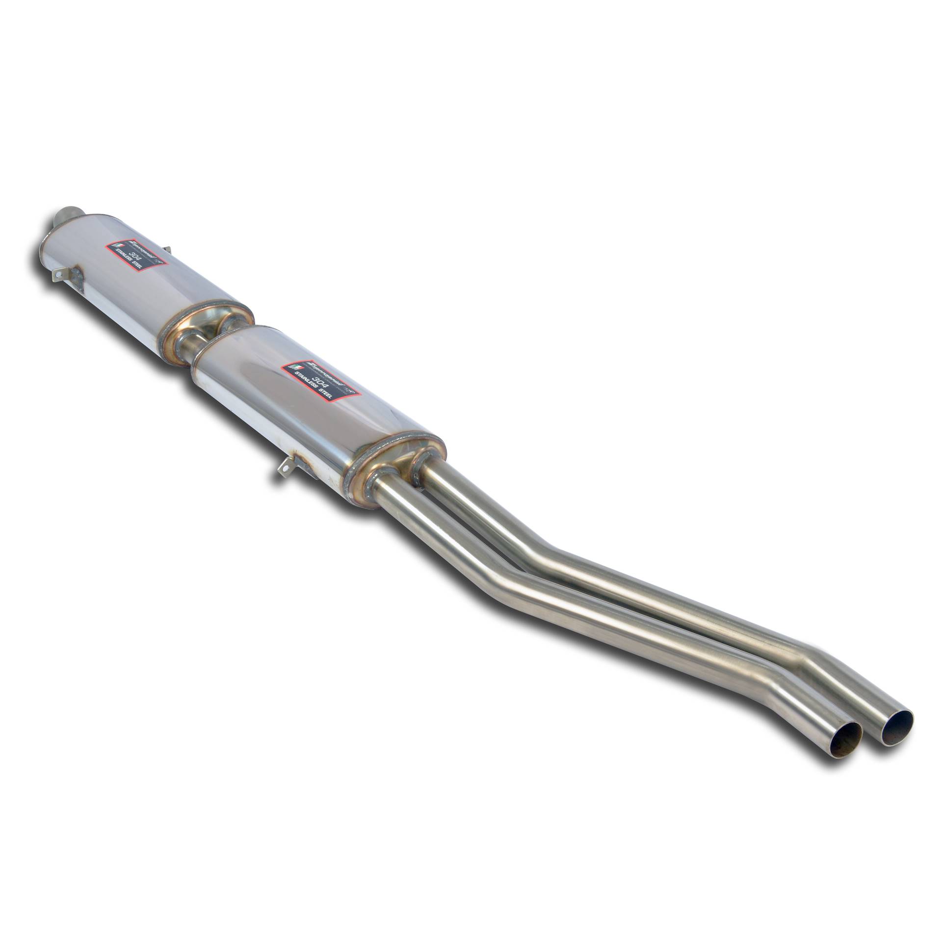 Silencieux avant + Silencieux central Gauche (2 Silencers). Disponible sur demande