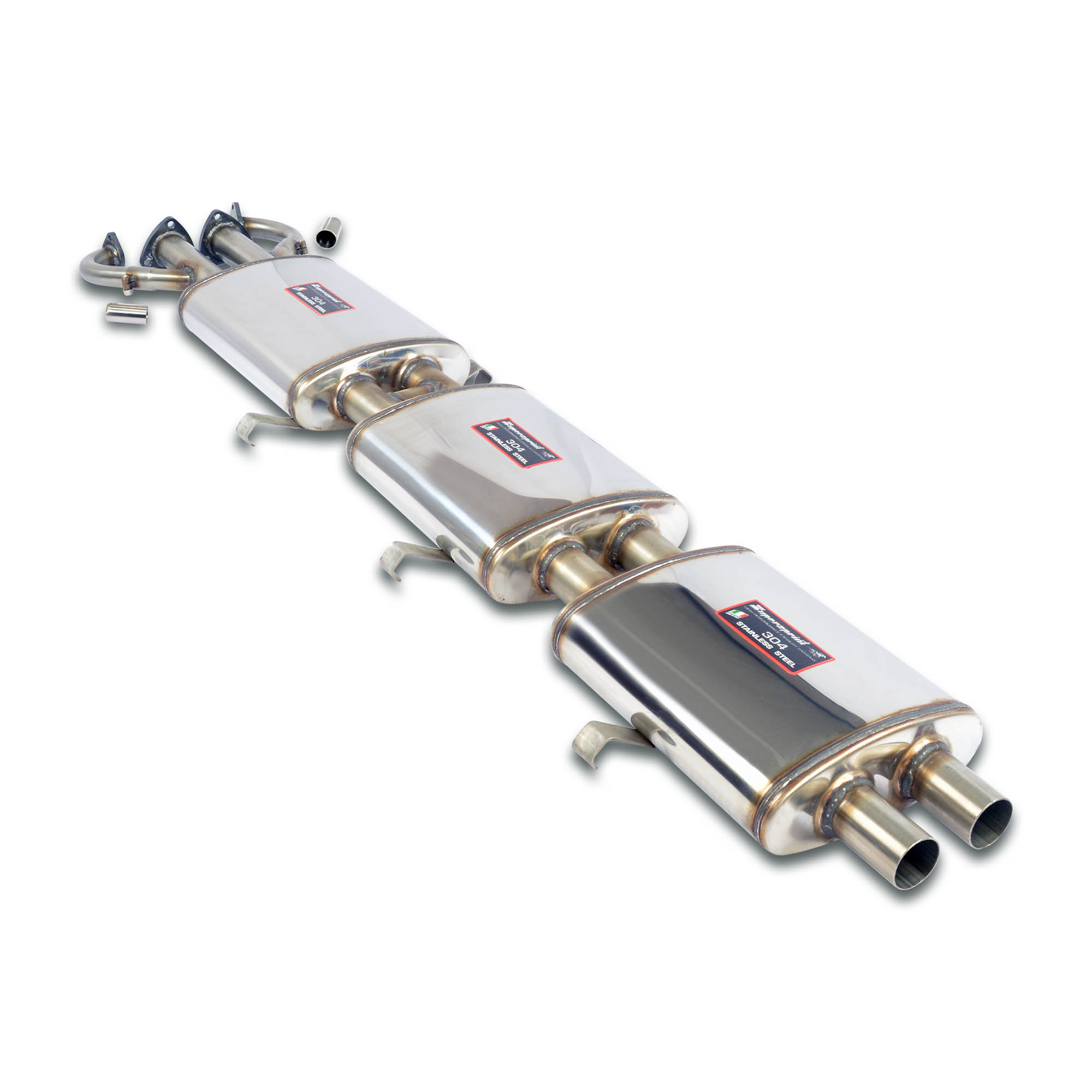Tubo anterior + Tubo central izquierdo (3 silenciadores)Disponible sobre pedido 