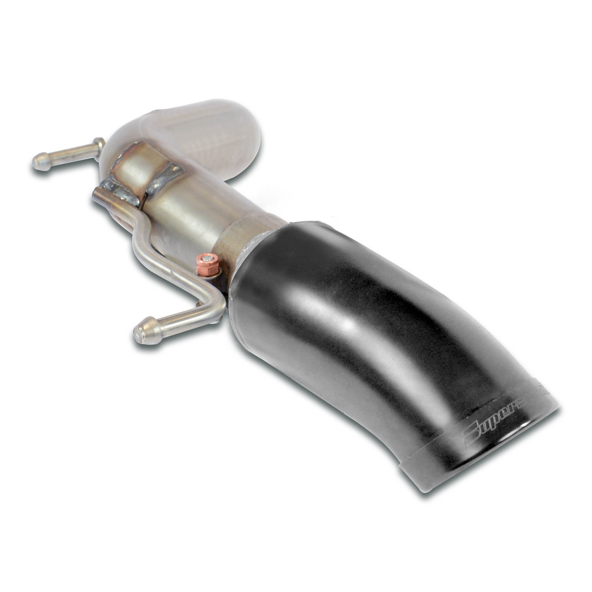 Tube de fuite Gauche Gun Metal Grey O120 (Suppression du silencieux)