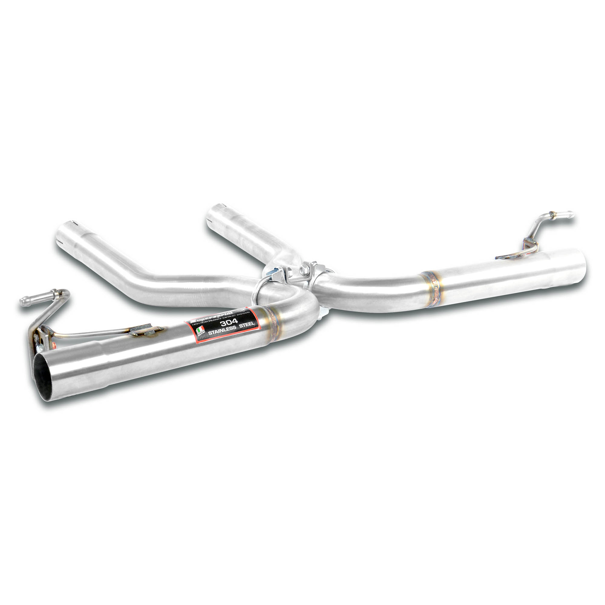 Rear pipe Right - Left (Muffler delete) + connecting Y-Pipe for OEM endpipes