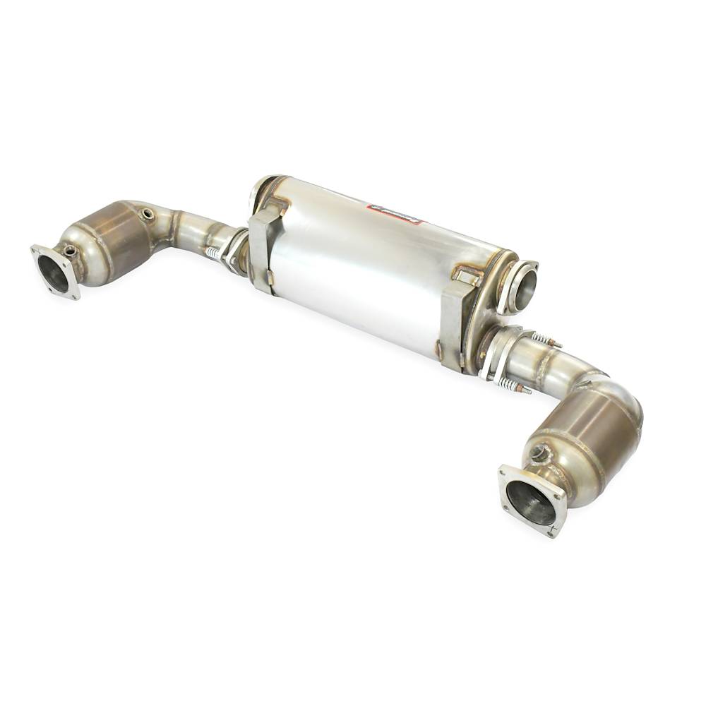 Rear exhaust Right - Left Sport +  Metallic catalytic converter 100 CPSI