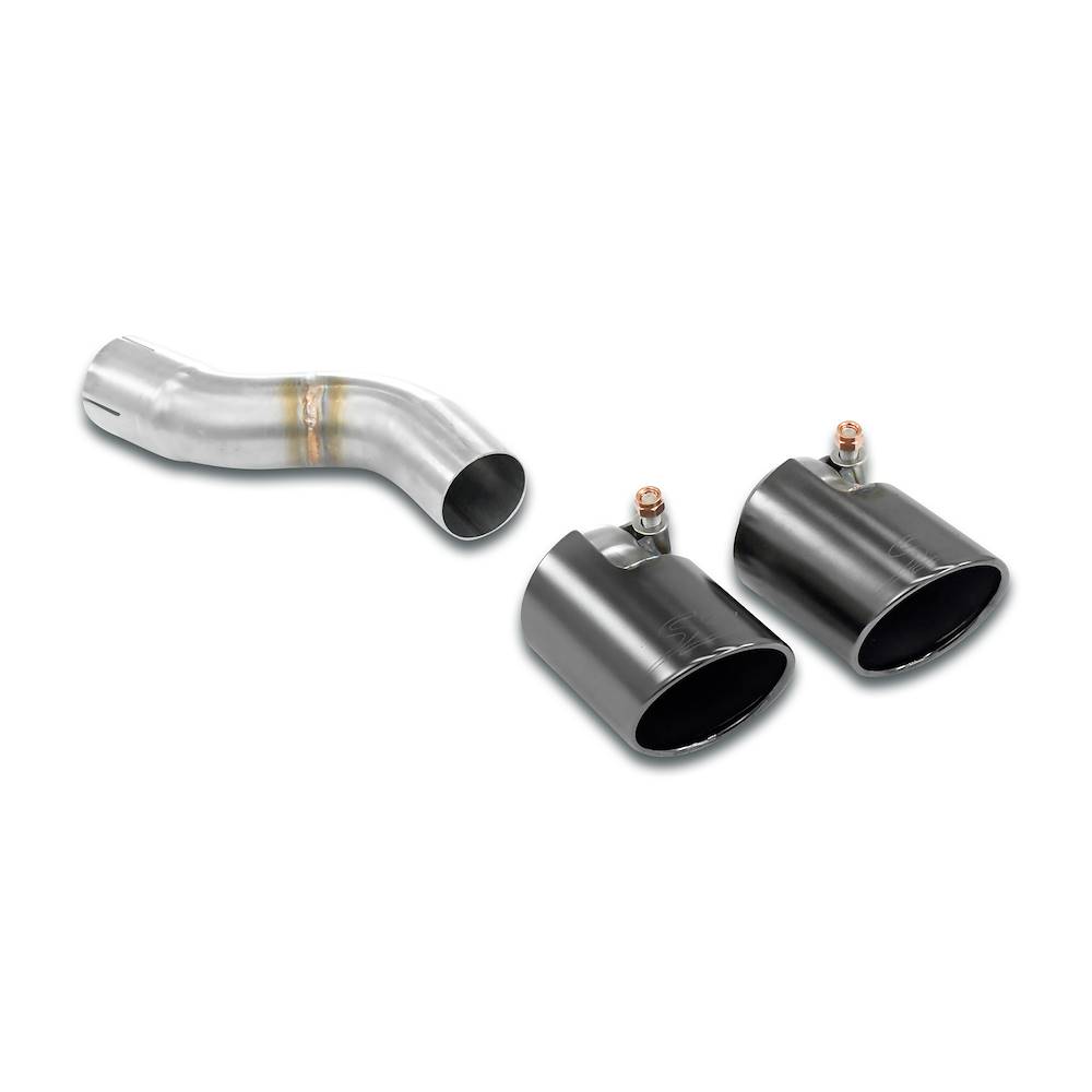 Kit curva uscita sinistro + terminali OO90 Gun Metal Grey