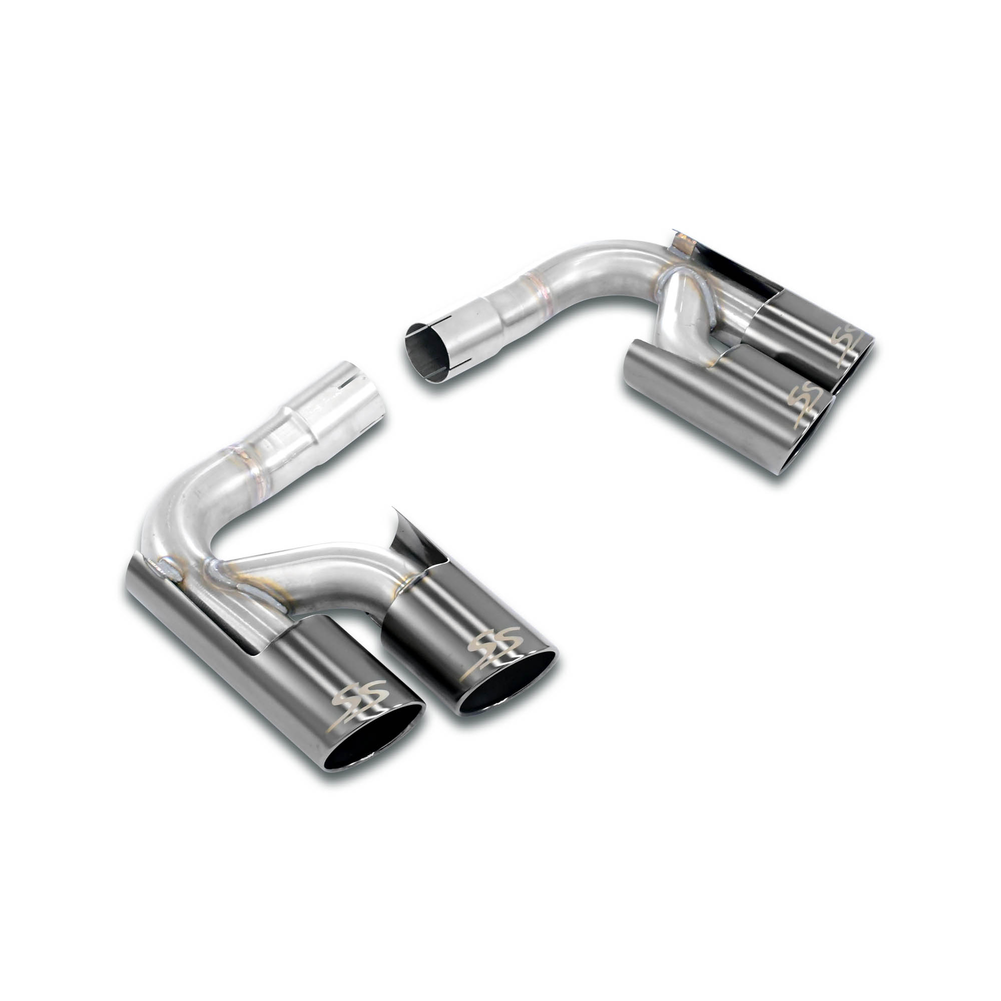 Rear pipe Right - Left OO100 (Muffler delete) Gun Metal Grey