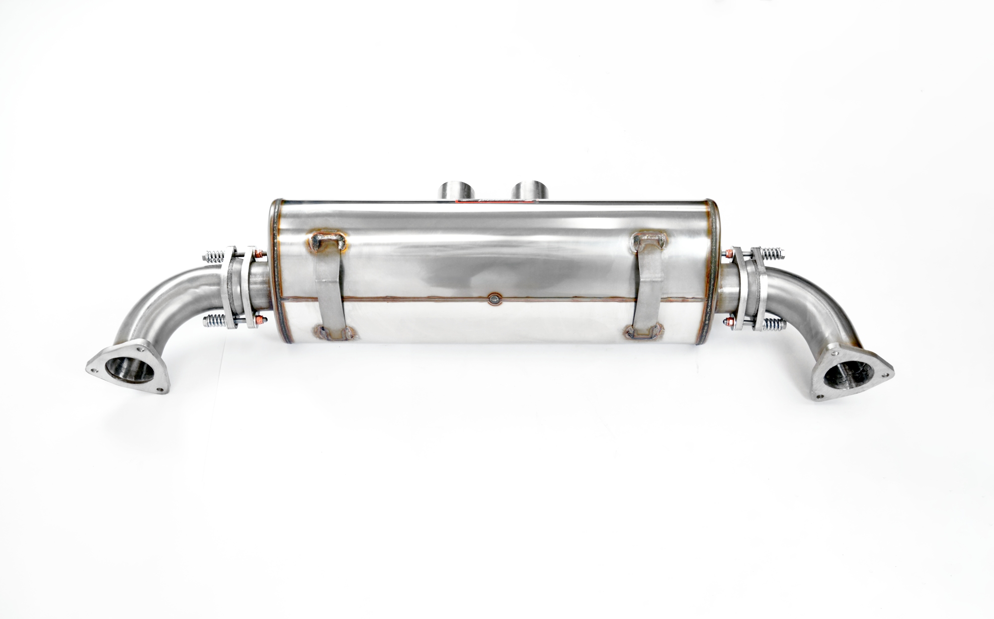 Rear muffler Cup + connecting pipes kit right - left