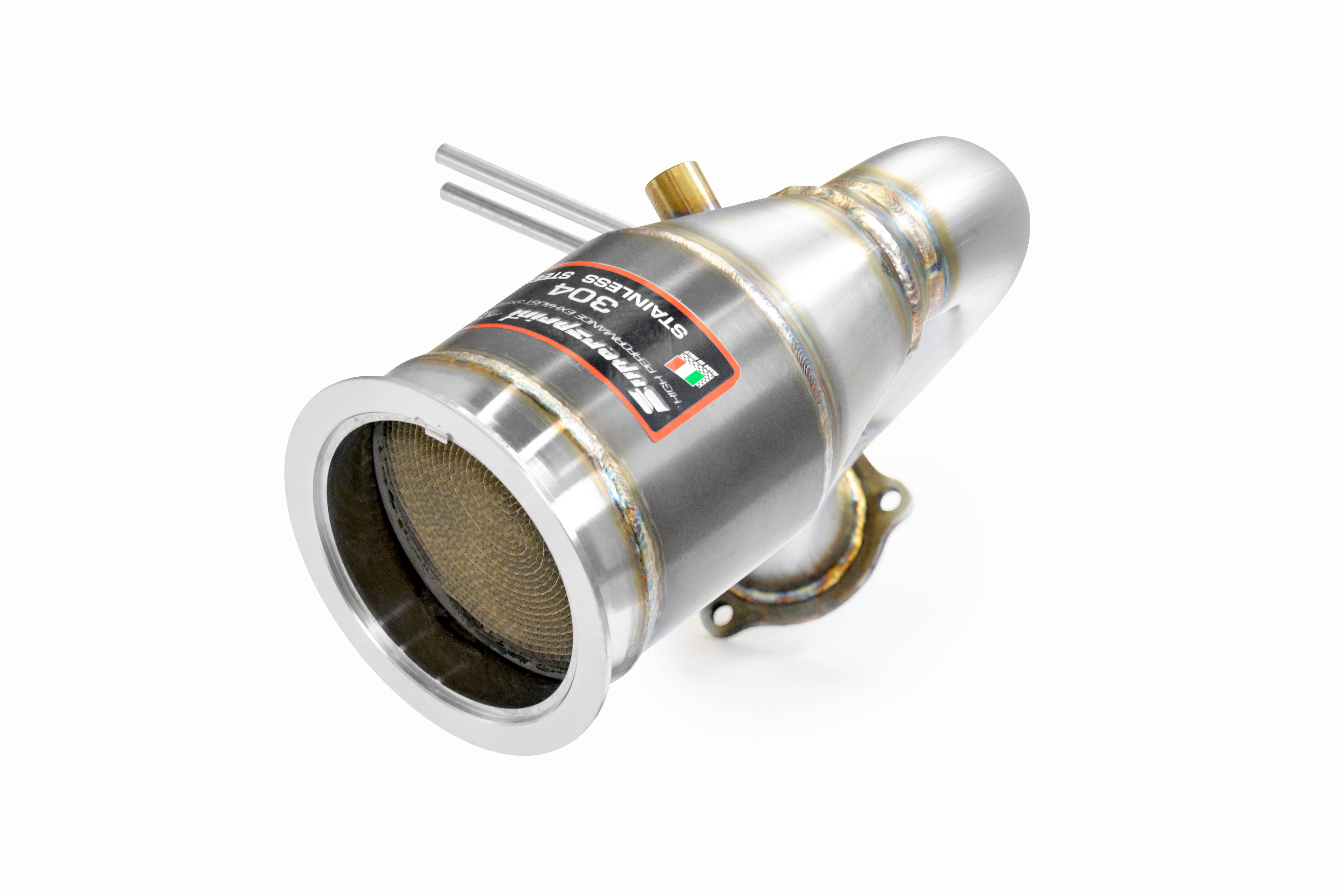 Downpipe Links + Sport Metallkatalysator 