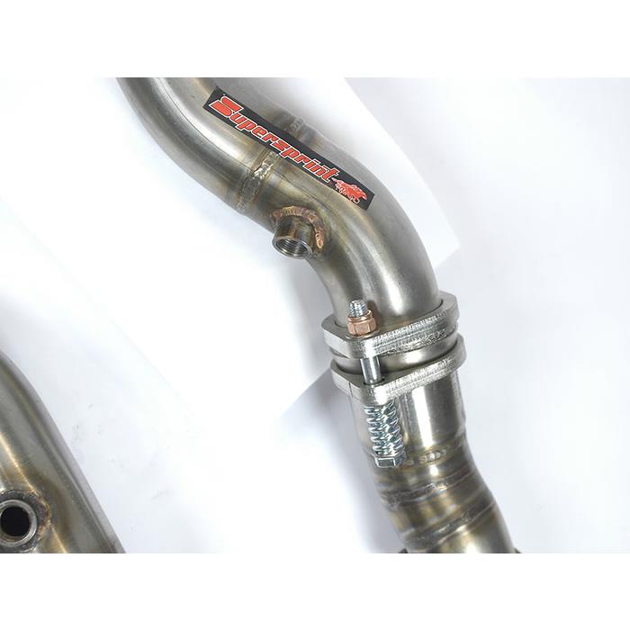 Turbo downpipe kit Derecho-Izquierdo con juntas de expansión (Reemplaza pre-catalizador) 