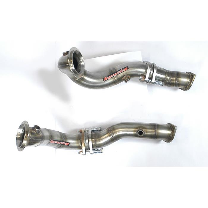 Turbo downpipe kit Derecho-Izquierdo con juntas de expansión (Reemplaza pre-catalizador) 