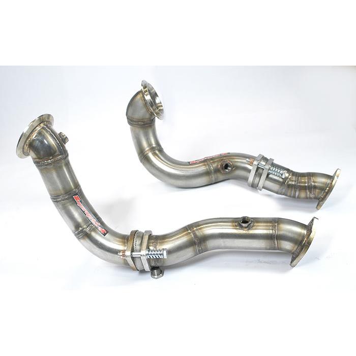 Turbo downpipe kit Derecho-Izquierdo con juntas de expansión (Reemplaza pre-catalizador) 