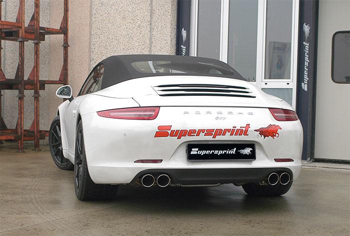 New exhaust system for Porsche 991 Carrera S