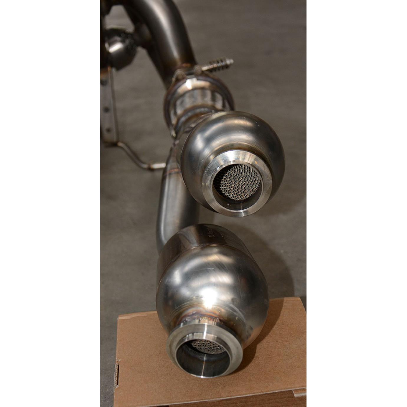 Y-Pipe left with metallic catalytic converter