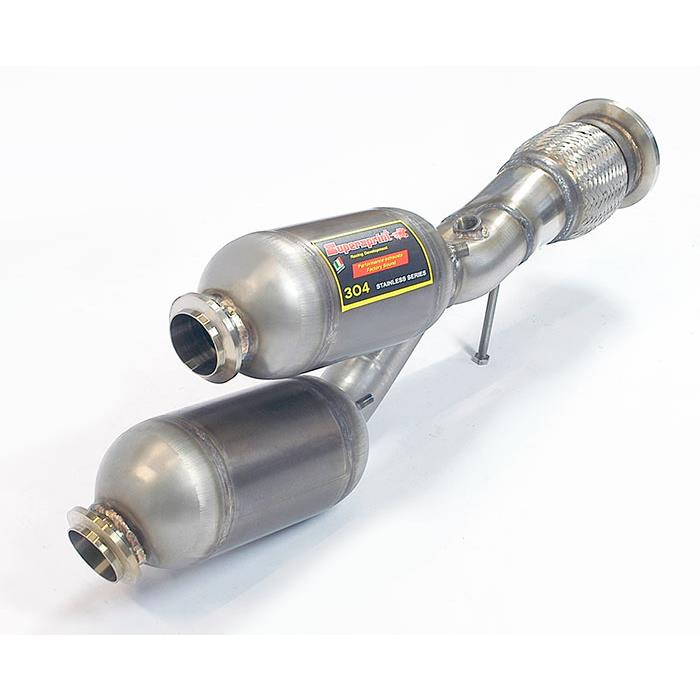 Y-Pipe left with metallic catalytic converter