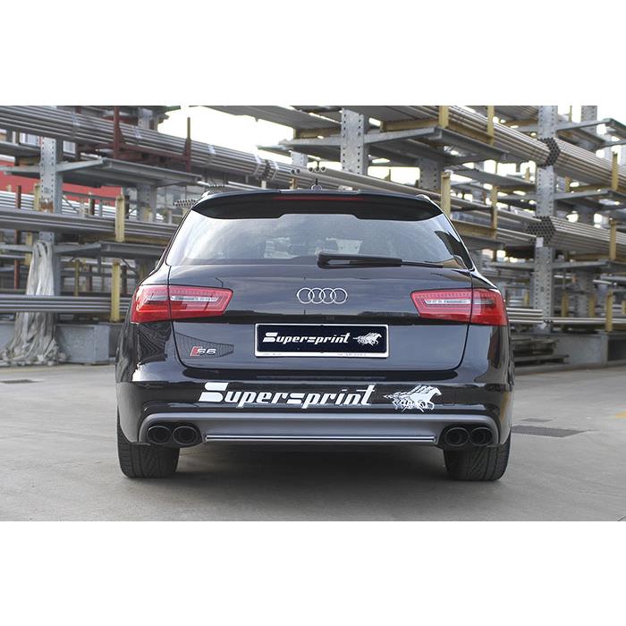Rear pipe Right 100x75 Gun Metal Grey (Muffler delete)