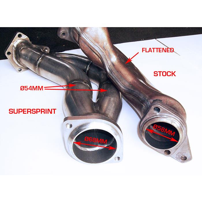 Turbo downpipe Derecho-Izquierdo AISI Acero 310S 