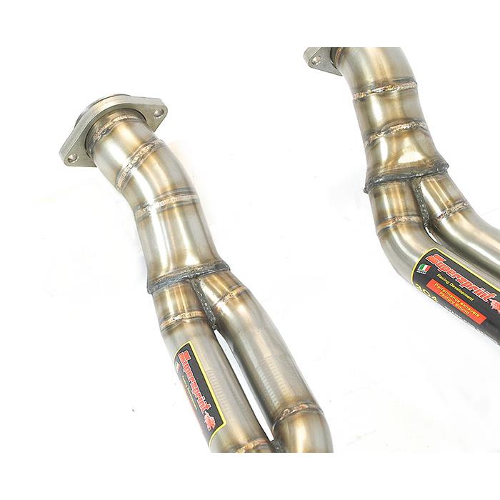 Secondary cat.-deleting right + left pipes